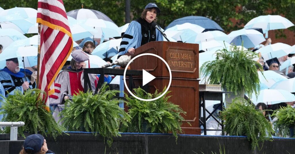 Columbia University President Is Booed at Commencement Ceremony
