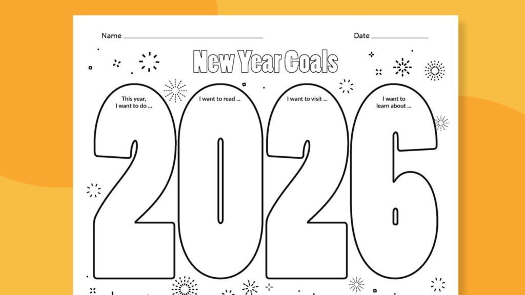 printable new year goals template example