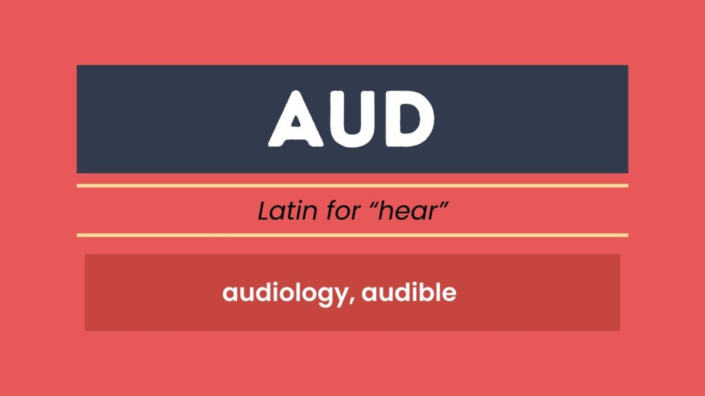 AUD, Latin for "hear"