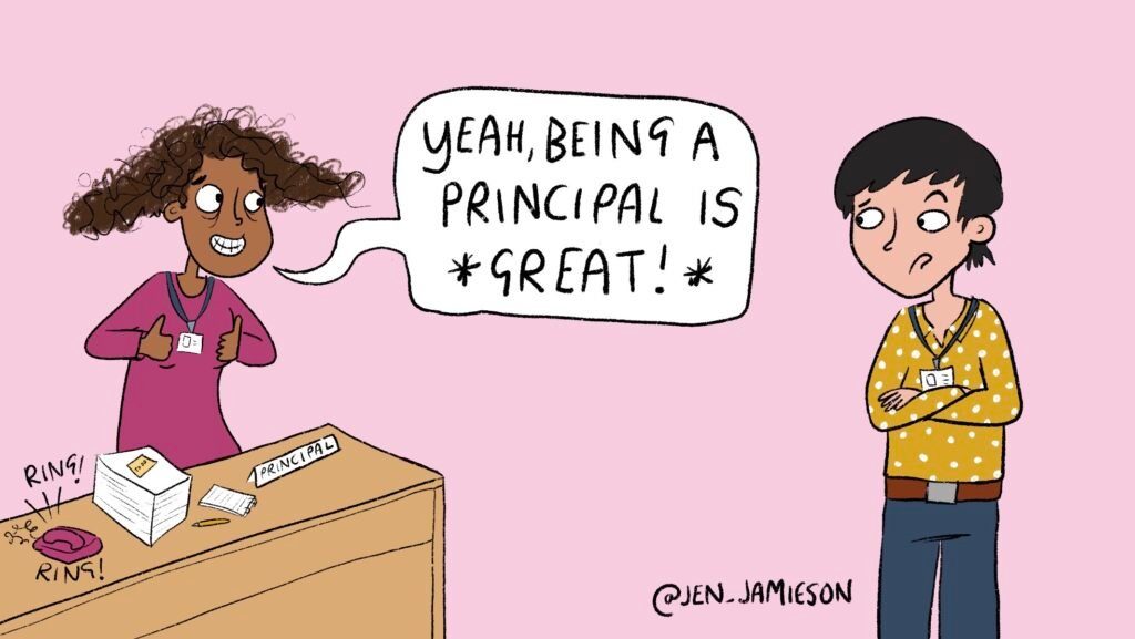 Illustration of teacher asking "Should I go into school leadership?"