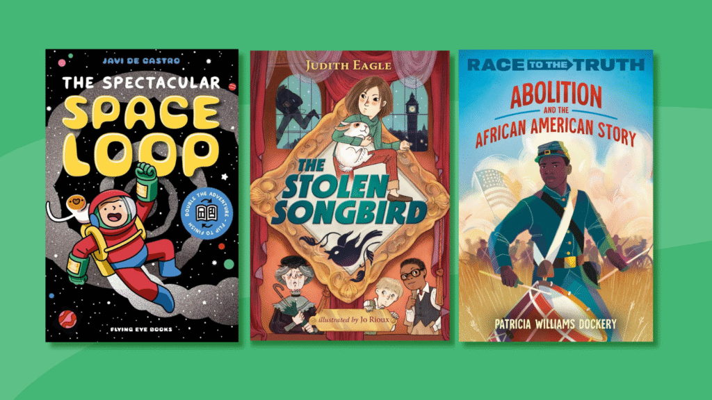 Collage of new books for December 2025