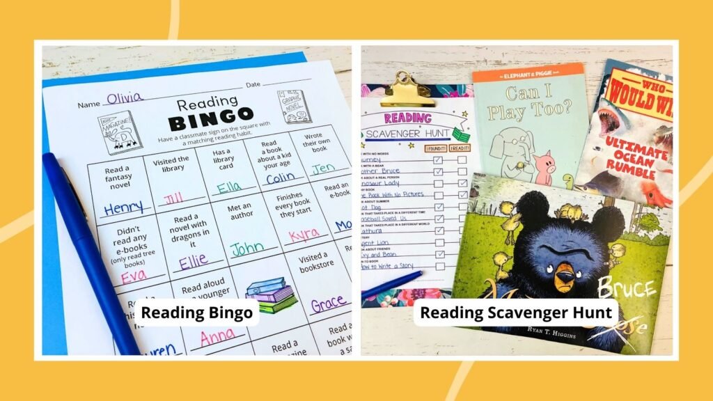 two examples of read across America activities that students can work on in their class to celebrate