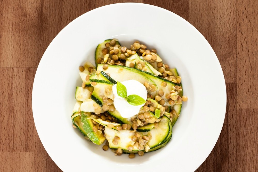 Lemon Basil Lentil Salad