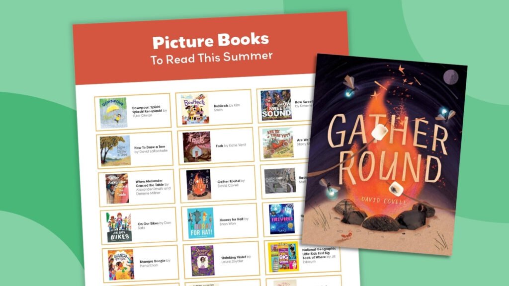 160+ Books for Pre-K to High School an image of a summer reading list featuring picture books and an example picture book cover