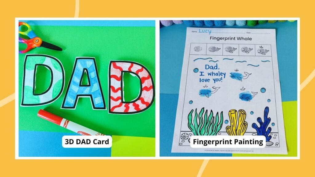 an image of two Father's Day crafts for kids